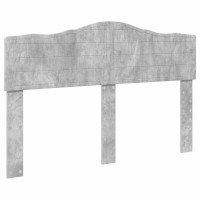 Produktbild för Sängram med låda Betonggrå 140 x 200 cm Ingenjörsträ