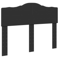 Produktbild för Sängram med låda med huvudgavel Svart 120 x 190 cm Ingenjörsträ
