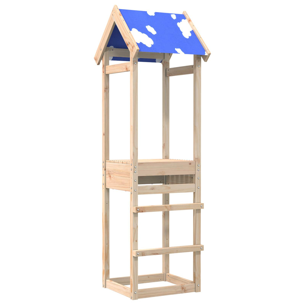 Produktbild för Lekstapel Brun 52,5 x 46,5 x 195 cm Massiv furu