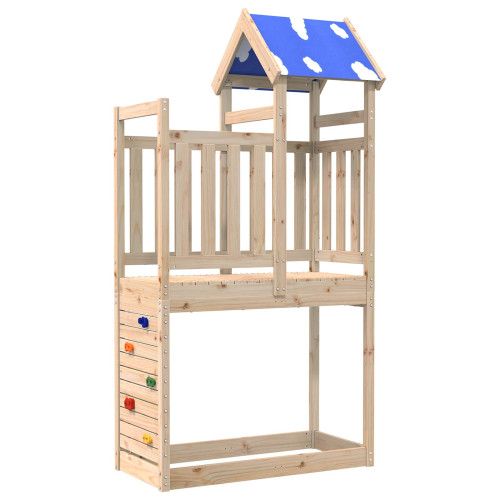 vidaXL Lekstapel Brun 110.5 x 52.5 x 215 cm Massiv furu