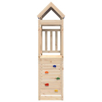 Produktbild för Lekstapel Brun 110.5 x 52.5 x 215 cm Massiv furu