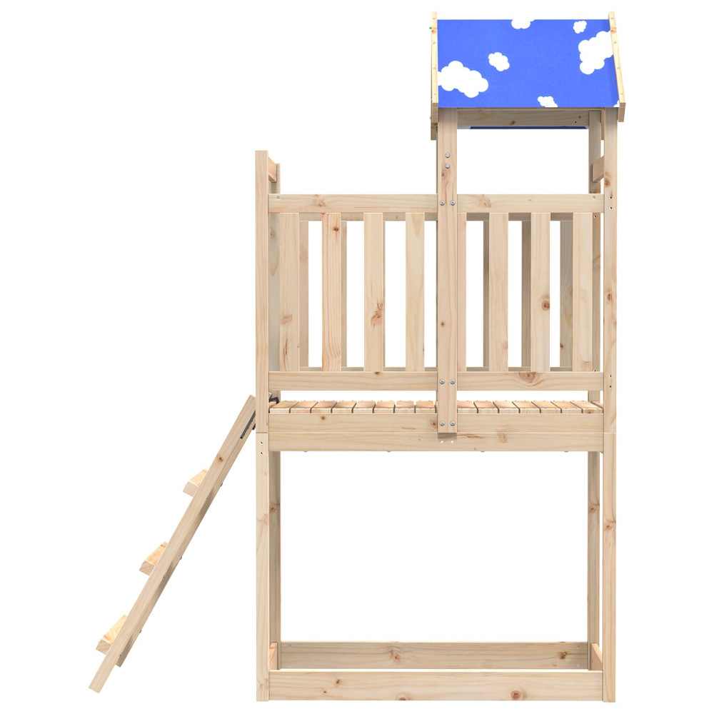 Produktbild för Lekstapel Brun 52,5 x 110,5 x 215 cm Massiv furu