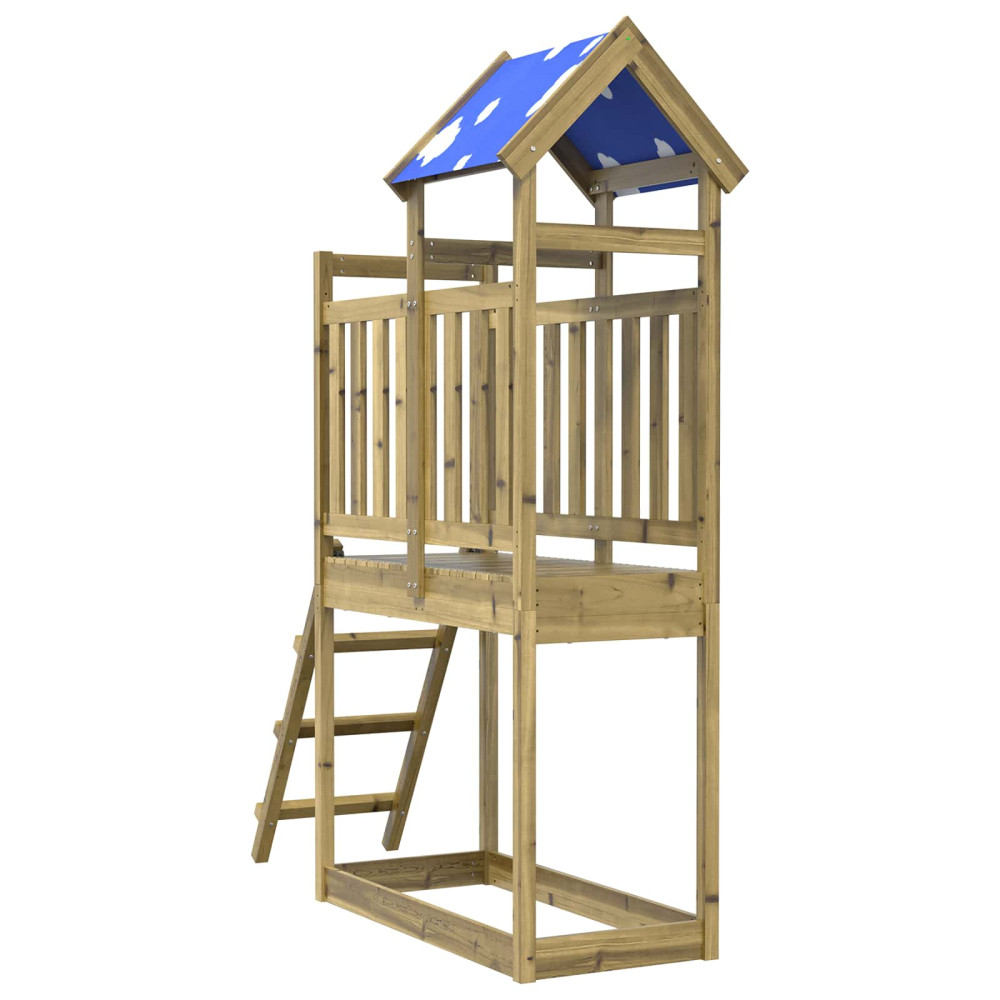 Produktbild för Lekstapel Brun 52,5 x 110,5 x 215 cm Massiv Impregnerat Trä