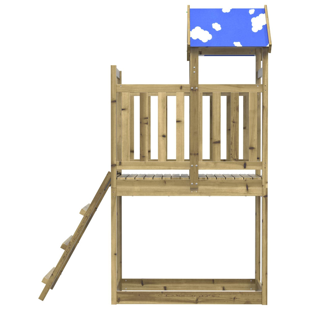Produktbild för Lekstapel Brun 52,5 x 110,5 x 215 cm Massiv Impregnerat Trä