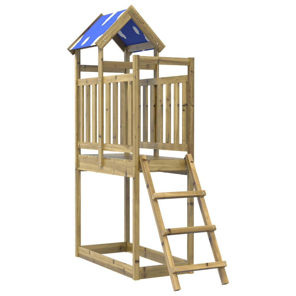 Produktbild för Lekstapel Brun 52,5 x 110,5 x 215 cm Massiv Impregnerat Trä