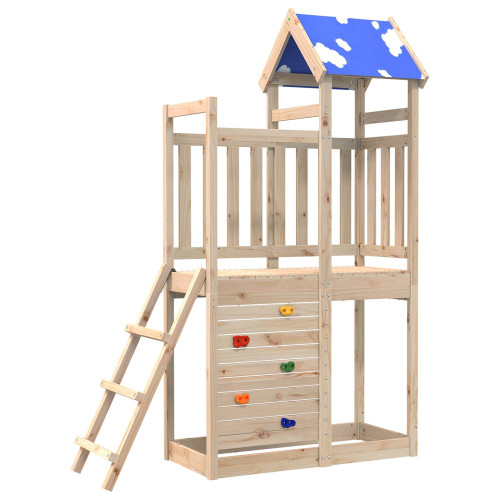 vidaXL Lekstapel Brun 110,5 x 52,5 x 215 cm Massiv furu