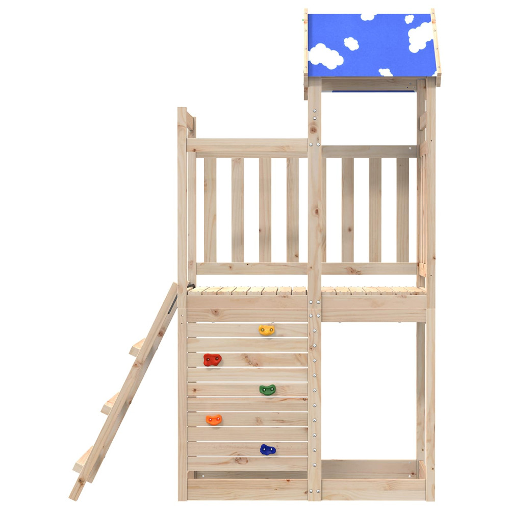 Produktbild för Lekstapel Brun 110,5 x 52,5 x 215 cm Massiv furu
