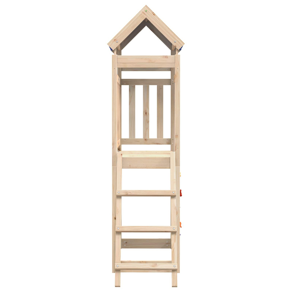 Produktbild för Lekstapel Brun 110,5 x 52,5 x 215 cm Massiv furu