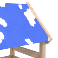 Produktbild för Lekstapel Brun 110,5 x 52,5 x 215 cm Massiv furu