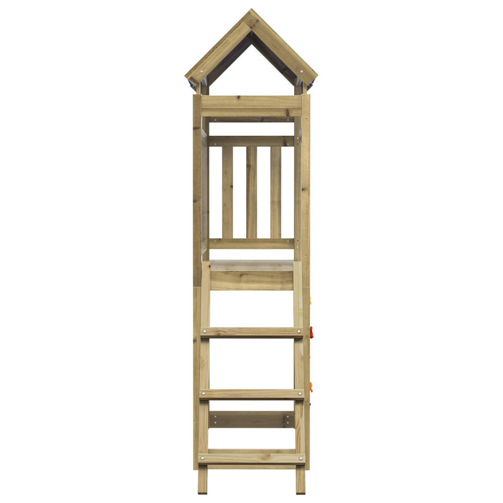 Produktbild för Lekstapel Brun 110,5 x 52,5 x 215 cm Massiv impregnerat trä
