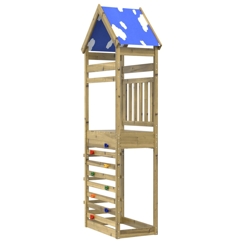 Produktbild för Lekstapel Brun 52,5 x 85 x 265 cm Massiv Impregnerat Trä
