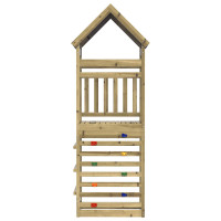 Produktbild för Lekstapel Brun 52,5 x 85 x 265 cm Massiv Impregnerat Trä