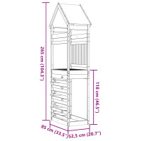 Produktbild för Lekstapel Brun 52,5 x 85 x 265 cm Massiv Impregnerat Trä