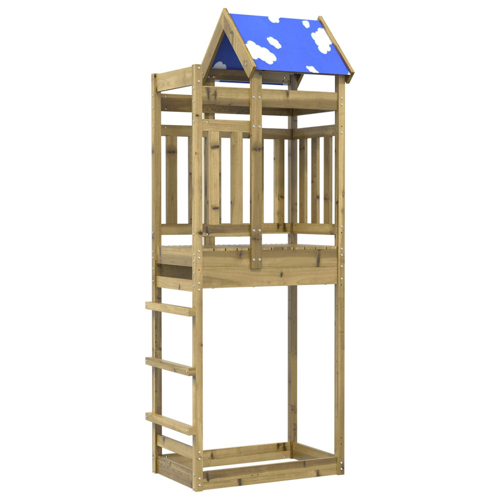 Produktbild för Lekstapel Brun 85 x 52,5 x 239 cm Massiv Impregnerat Trä