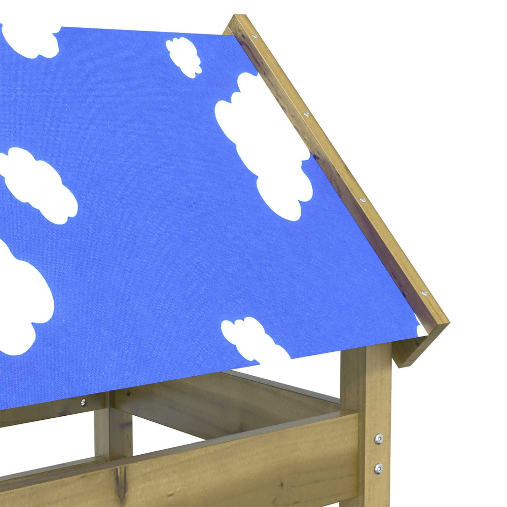 Produktbild för Lekstapel Brun 85 x 52,5 x 239 cm Massiv Impregnerat Trä