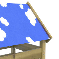 Produktbild för Lekstapel Brun 85 x 52,5 x 239 cm Massiv Impregnerat Trä