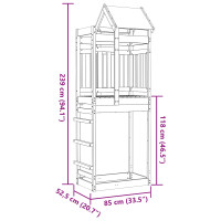 Produktbild för Lekstapel Brun 85 x 52,5 x 239 cm Massiv Impregnerat Trä