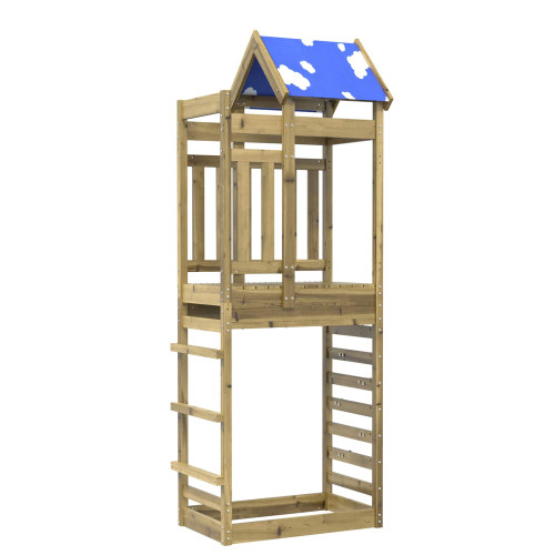 vidaXL Lekstapel Brun 85 x 52,5 x 239 cm Massiv Impregnerat Trä
