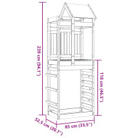 Produktbild för Lekstapel Brun 85 x 52,5 x 239 cm Massiv Impregnerat Trä