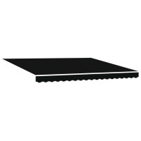 Produktbild för Utdragbar markis Svart 4 × 3 m Canvas och Aluminium