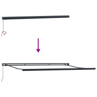 Produktbild för Utdragbar markis Svart 4 × 3 m Canvas och Aluminium