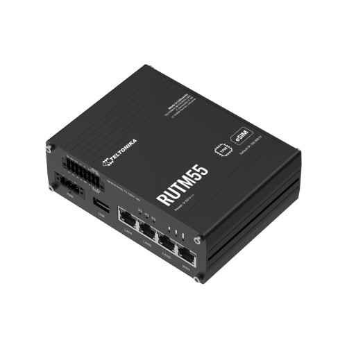 Teltonika Teltonika RUTM55 - trådlös router - WWAN - Wi-Fi 5 - 5G, 3G, 4G - DIN-skenmonterbar, väggmonterbar, försänkt montering möjlig