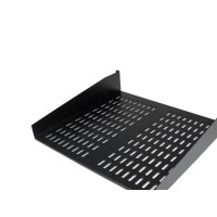 Produktbild för StarTech.com 2U serverrackhylla - Universell ventilerad fribärande serverhylla med rackfäste för 19-tums nätverksutrustning i rack och skåp - Kraftigt stål - Viktkapacitet 23 kg - 41 cm djup hylla, svart - hylla för rack - 2U