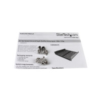 Produktbild för StarTech.com 2U serverrackhylla - Universell ventilerad fribärande serverhylla med rackfäste för 19-tums nätverksutrustning i rack och skåp - Kraftigt stål - Viktkapacitet 23 kg - 41 cm djup hylla, svart - hylla för rack - 2U