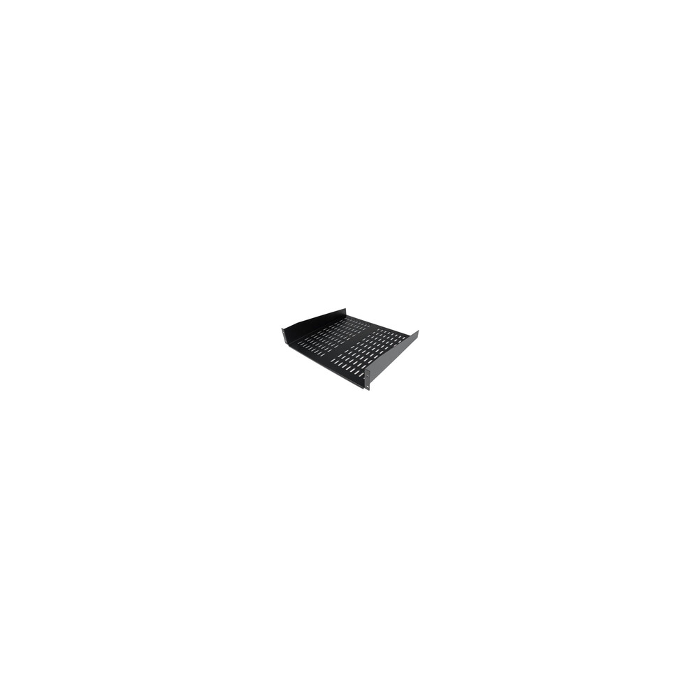Produktbild för StarTech.com 2U serverrackhylla - Universell ventilerad fribärande serverhylla med rackfäste för 19-tums nätverksutrustning i rack och skåp - Kraftigt stål - Viktkapacitet 23 kg - 41 cm djup hylla, svart - hylla för rack - 2U