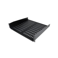 Produktbild för StarTech.com 2U serverrackhylla - Universell ventilerad fribärande serverhylla med rackfäste för 19-tums nätverksutrustning i rack och skåp - Kraftigt stål - Viktkapacitet 23 kg - 41 cm djup hylla, svart - hylla för rack - 2U