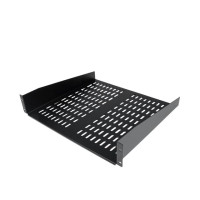 Produktbild för StarTech.com 2U serverrackhylla - Universell ventilerad fribärande serverhylla med rackfäste för 19-tums nätverksutrustning i rack och skåp - Kraftigt stål - Viktkapacitet 23 kg - 41 cm djup hylla, svart - hylla för rack - 2U