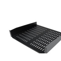Produktbild för StarTech.com 2U serverrackhylla - Universell ventilerad fribärande serverhylla med rackfäste för 19-tums nätverksutrustning i rack och skåp - Kraftigt stål - Viktkapacitet 23 kg - 41 cm djup hylla, svart - hylla för rack - 2U