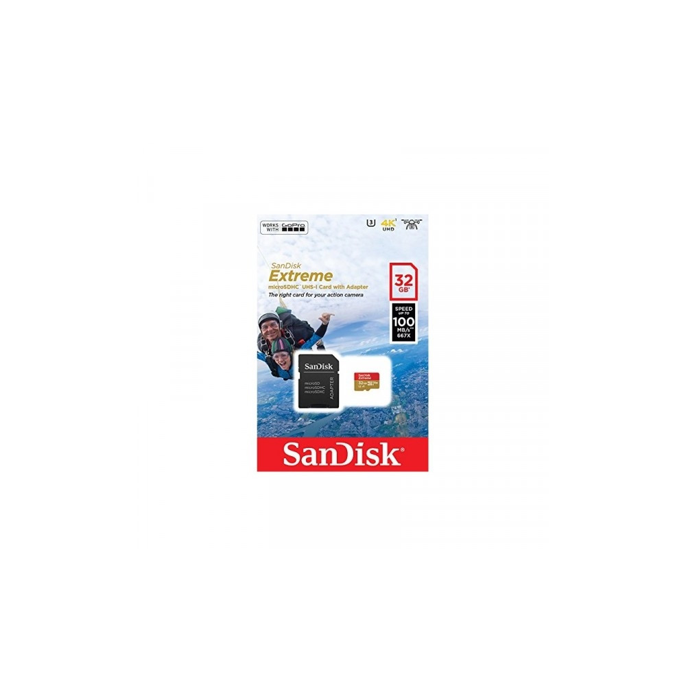 Produktbild för SanDisk Extreme - flash-minneskort - 32 GB - microSDHC UHS-I