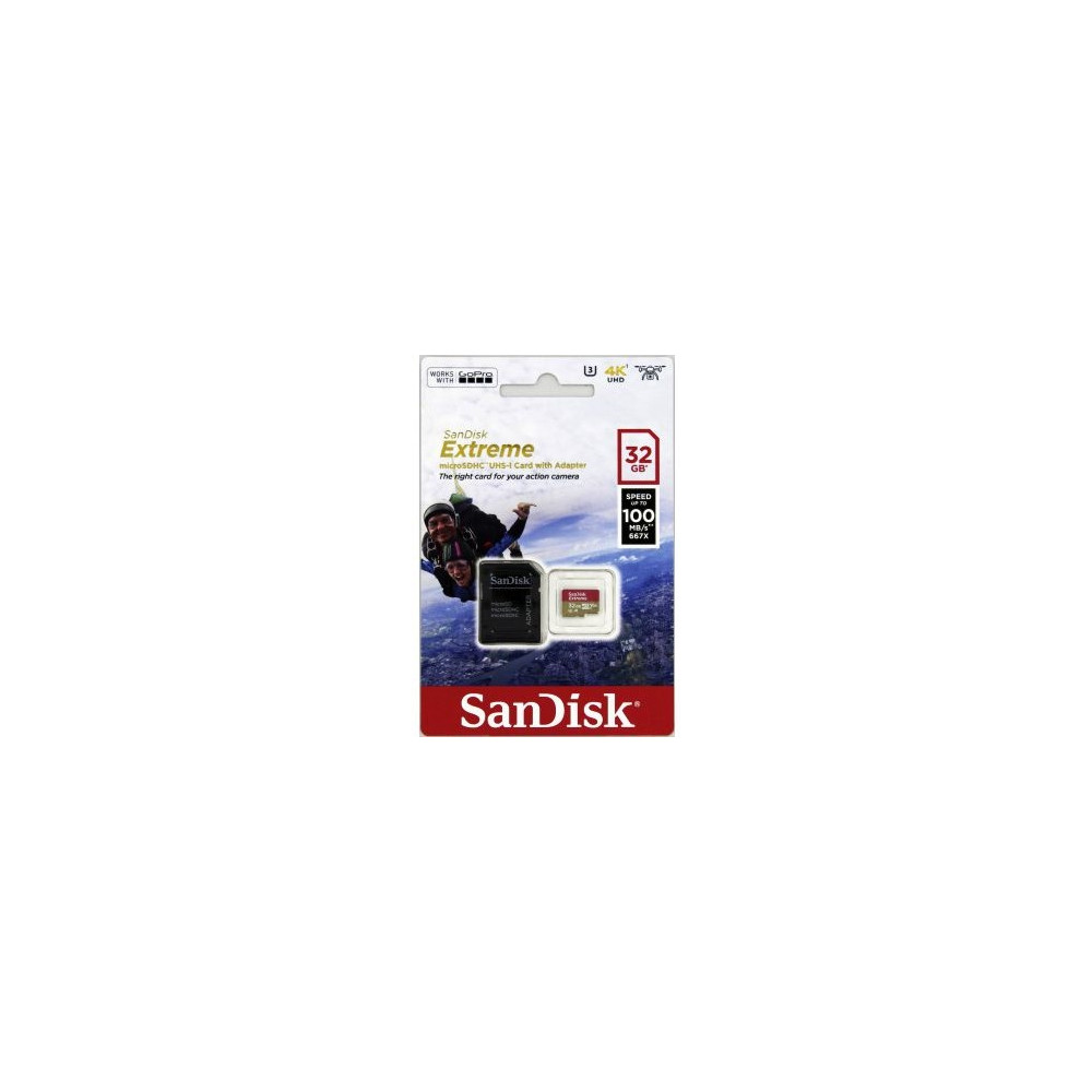 Produktbild för SanDisk Extreme - flash-minneskort - 32 GB - microSDHC UHS-I