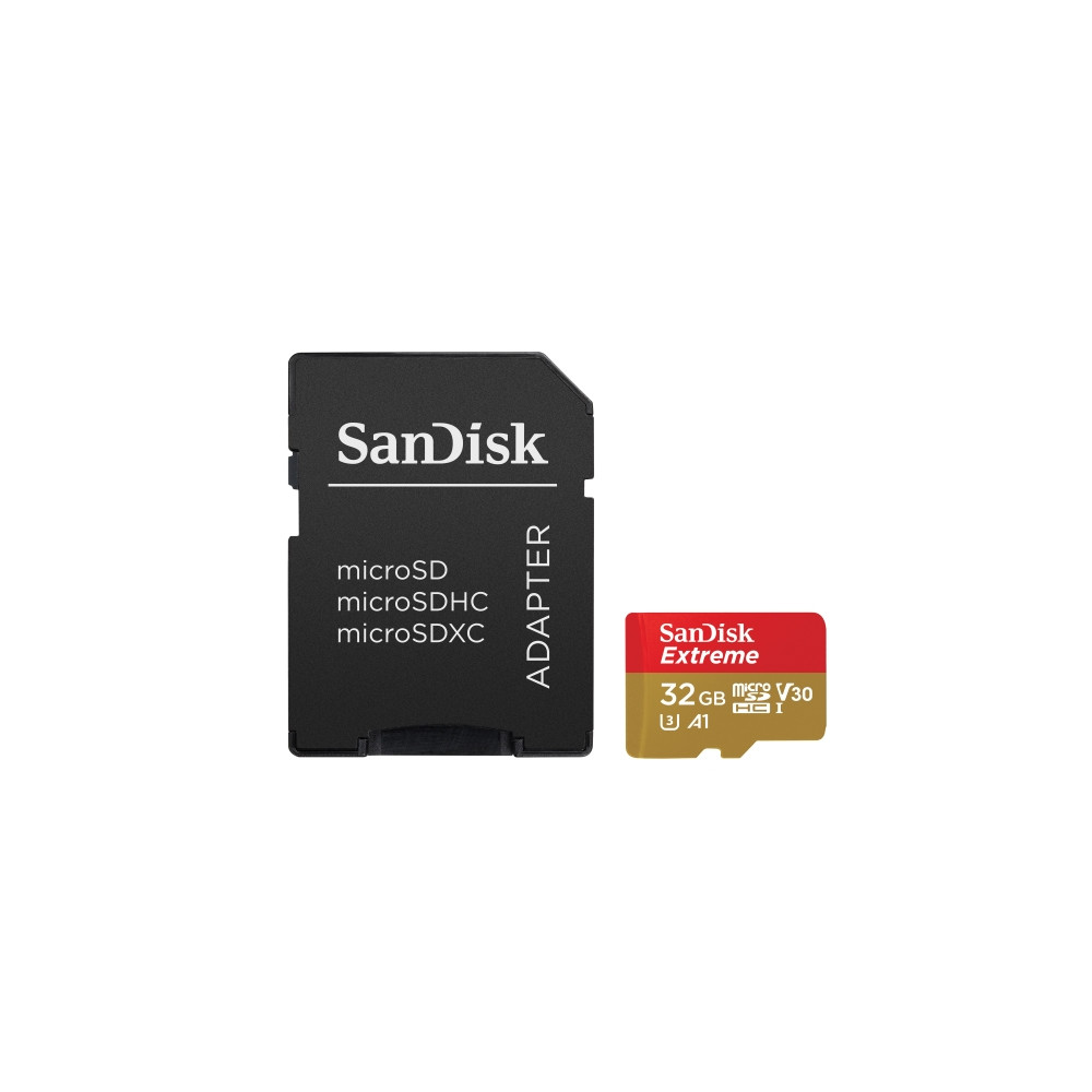 Produktbild för SanDisk Extreme - flash-minneskort - 32 GB - microSDHC UHS-I