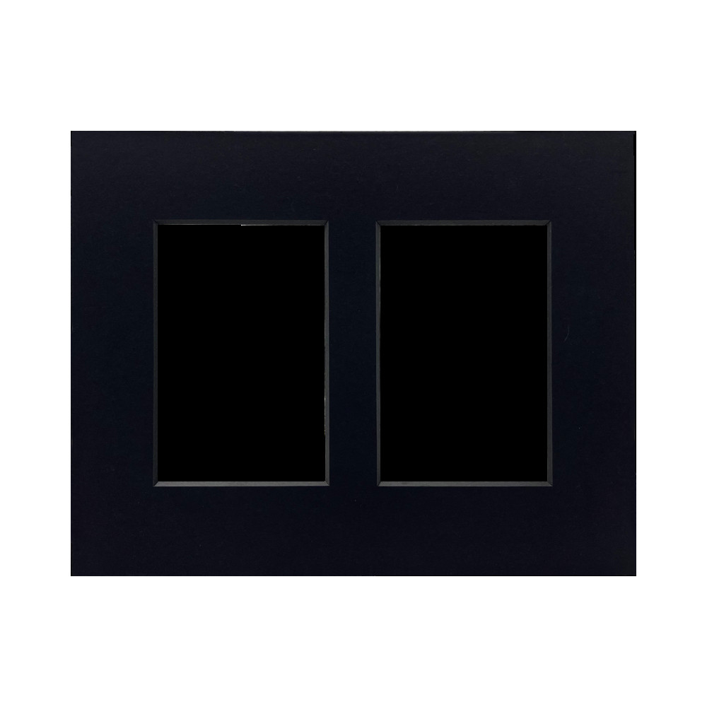 Produktbild för Focus Passepartout Black w. black core 24x30 Collage 2 images