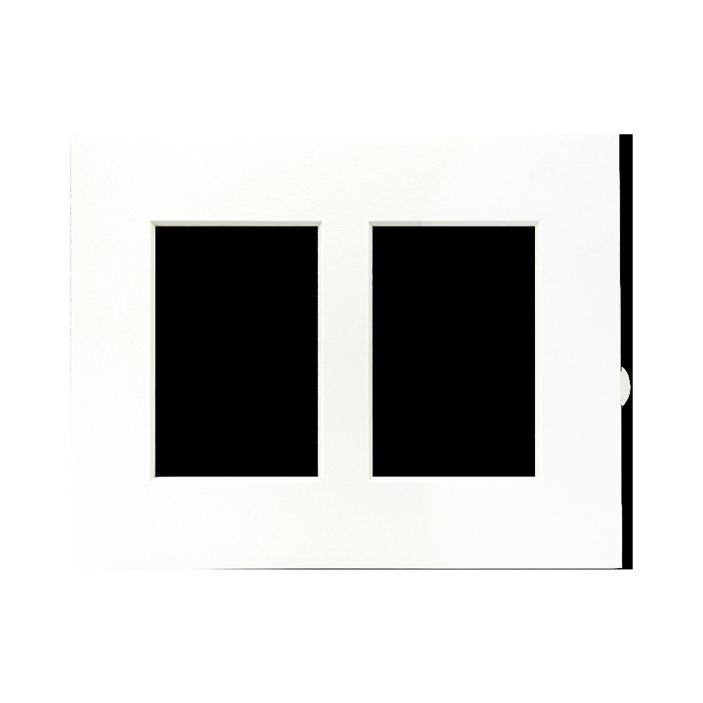 Produktbild för Focus Passepartout White w. white core 24x30 Collage 2 images