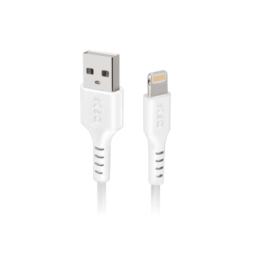 SBS SBS TECABLEUSBIP589W, 1 m, Lightning, USB A, Hankoppling, Ha...
