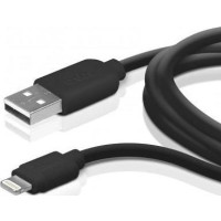 Produktbild för SBS TECABLEUSBIP589W, 1 m, Lightning, USB A, Hankoppling, Ha...