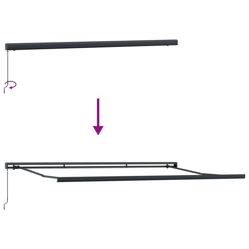 Produktbild för Utfällbar markis Röd 4 × 3 m Canvas och Aluminium