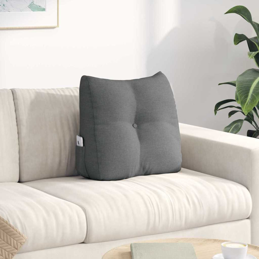 Produktbild för Ryggkudde Mörkgrå 45 x 24 x 50 cm tyg