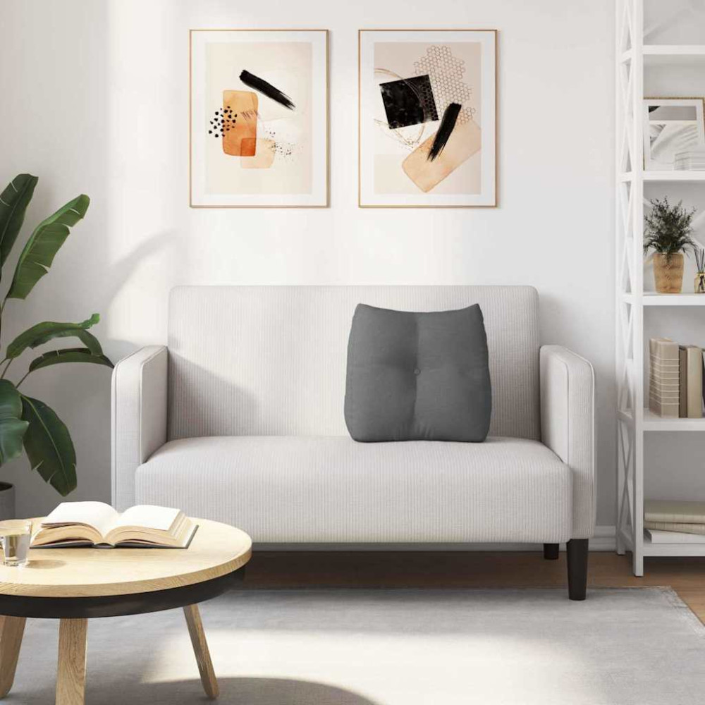 Produktbild för Ryggkudde Mörkgrå 45 x 24 x 50 cm tyg