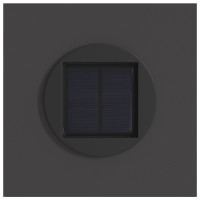 Produktbild för Solar LED Stig Ljus 2 pcs Svart Kallvalsat stål