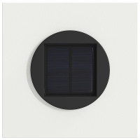 Produktbild för Solar LED Stig Ljus 2 pcs Vit Kallvalsat stål