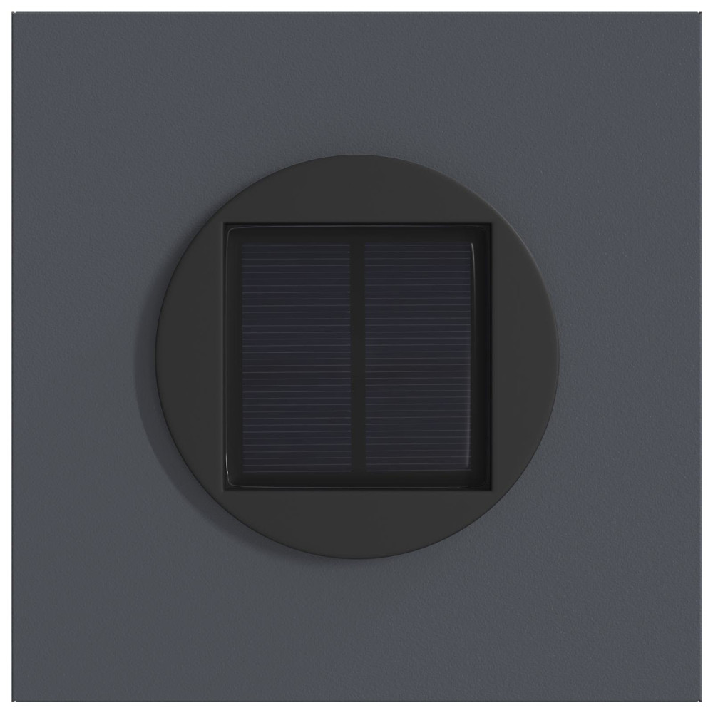 Produktbild för Solar LED Stig Ljus 2 pcs Antracit Kallvalsat stål