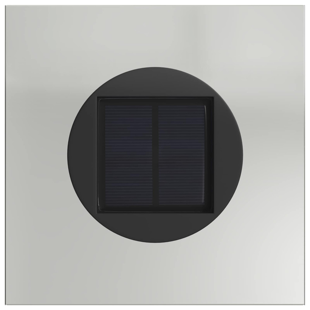 Produktbild för Solar LED Stig Ljus 2 pcs Silver Galvaniserat stål
