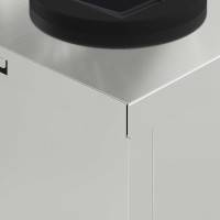 Produktbild för Solar LED Stig Ljus 2 pcs Silver Galvaniserat stål