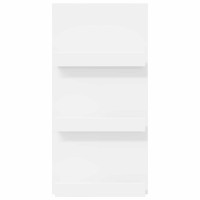 Produktbild för Tidningshylla med hylla Vit 51 x 11 x 102 cm Konstruerat trä