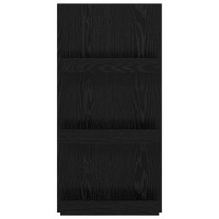 Produktbild för Tidningshylla Svart Ek 51 x 11 x 102 cm Konstruerat trä