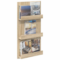 Produktbild för Tidningshylla Sonoma-ek 51 x 11 x 102 cm Konstruerat trä
